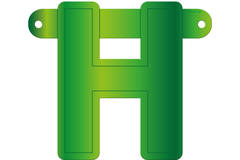 Banner lettera h verde lime