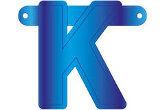 Banner lettera k blu 1