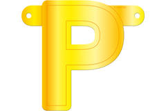Banner lettera p giallo 1
