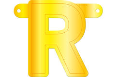 Banner lettera r giallo 1
