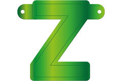 Banner lettera z verde lime 1