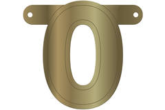 Banner lettera 0 oro metallizzato 1