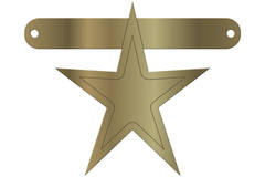 Banner lettera stella oro metallizzato 1