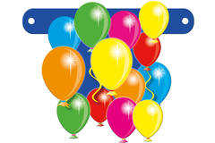 Lettera di banner Happy Balloons