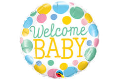 Palloncino Foil Baby Dotted Benvenuto - 45 cm 1