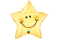 Smiley Star Foil Balloon - 51 cm