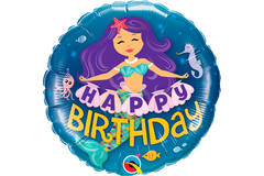 Palloncino Foil Sirena 'Happy Birthday' - 45 cm 1