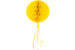 Wabenfächerballon Rund Gelb - 30 cm