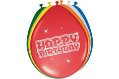 Happy Birthday Balloons - 6 pieces