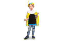 Cape with Beret Yellow-Blue for Children - One Size
