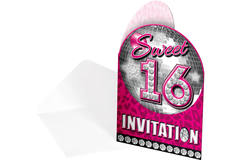 Sweet 16 Invitations - 8 pieces