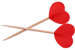 Party Pickers Red Hearts - 50 sztuk