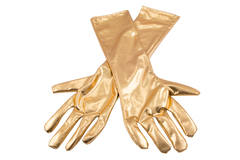 Handschoenen metallic goud 1