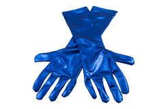 Handschuhe Blau Metallic