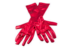 Handschoenen metallic rood