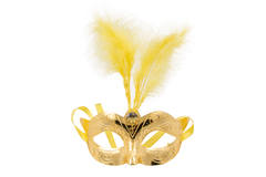 Venezianische Maske Gold Metallic