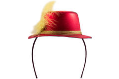 Tiara with Hat Red Metallic