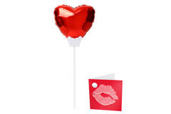 Mini balon życzeń XS Red Heart - 15 cm