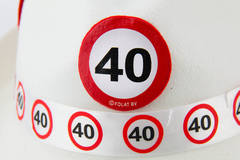 40th Birthday White Trilby Traffic Sign  5