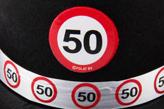 50 urodziny czarny melonik znak drogowy 4