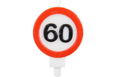 Candle 60th Birthday Traffic Sign 