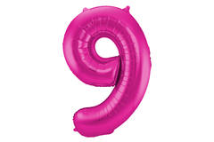 9 Shaped Number Balloon Magenta - 86 cm 1
