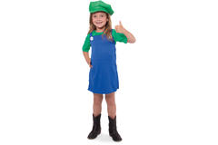 Green Super Plumber Costume for Girls - Size 134-152