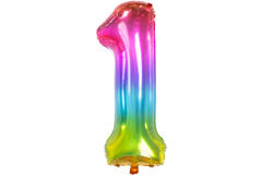 Foil Balloon Yummy Gummy Rainbow Number 1 - 81 cm