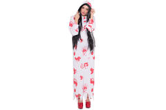 Ghost Costume with Bloodstains for Women - Size S-M