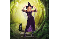 Purple Witch Dress with Hat for Women - Size S-M 4