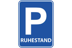 Rentner Parkplatzschild Türschild 'Ruhestand'