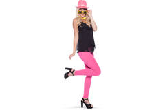 Neonowo-różowe legginsy 2