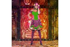 Steampunk Dress Neon Ladies S-M 2