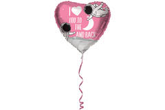 Palloncino Foil Rosa "I Love You To The Moon And Back" - 45 cm 1