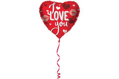Heart-shaped Foil Balloon I Love You Red - 45cm