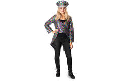 Jacket with Rainbow Sequins for Women - Size L-XL