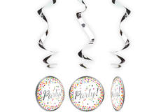 Spiral Decorations Hangers Confetti Party - 3 pieces