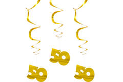 50 rocznica Gold Hangers - 3 sztuki