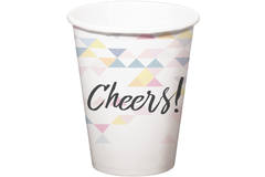 Cheers Pearl White Disposable Cups 250 ml - 6 pieces