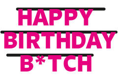 Happy Birthday B * tch Letter Banner