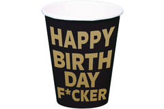Bicchieri F * cker Happy Birthday 350ml - 8 pz