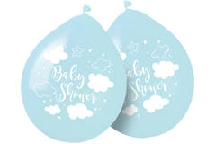 Blue Baby Shower Boy Balloons 30cm - 8 pieces