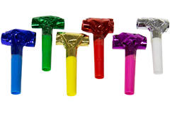 Multicolour Metallic Party Blowers 24 cm - 6 pieces