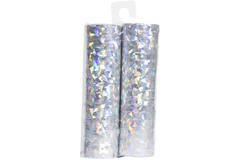 Serpentines Holographic Silver 4m - 2 pieces
