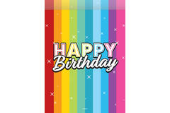 Party Bags Rainbow Bday - 8 pieces