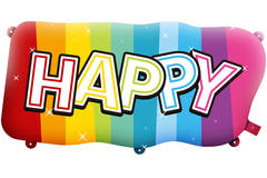 Foil balloons 'Happy Birthday' Rainbow Bday - 2 pieces 2