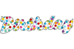 Foil balloons 'Happy Birthday' Rainbow Bday - 2 pieces 3