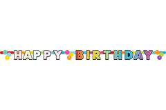 Girlanda z literami Rainbow Bday 'Happy Birthday'
