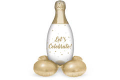 Foil Balloon with Base Champagne Bottle Celebrate - 86 cm 1