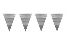 Zilverkleurige Metallic Mat Vlaggenlijn - 6 meter